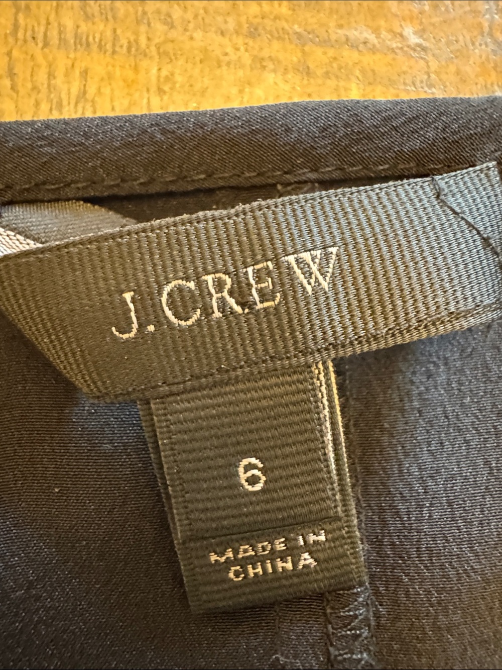 J. Crew Black Lace-Trim Peasant Blouse - Picture 2 of 5